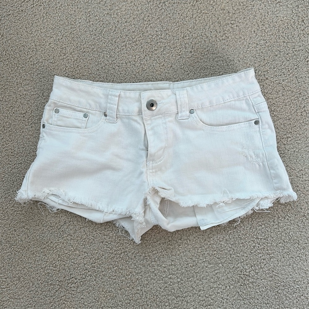 White Jean Shorts